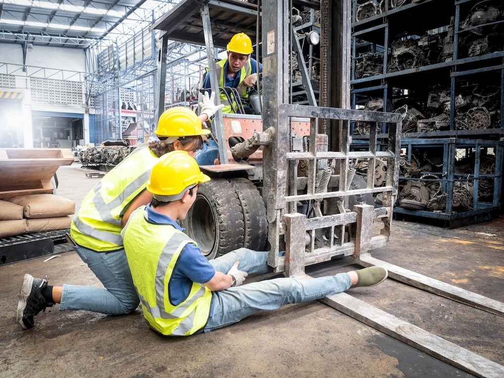 What is the most common cause of a forklift accident