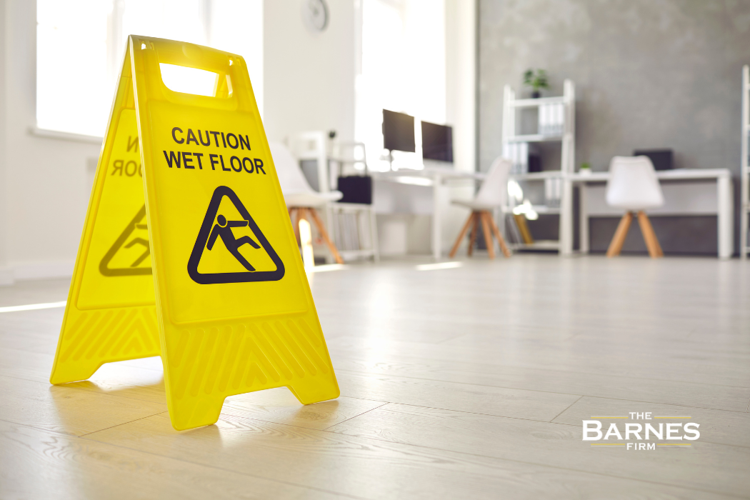 slip and fall wet floor warning sign in los angeles