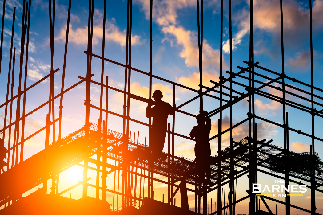 construction workers on scaffolding in NYC