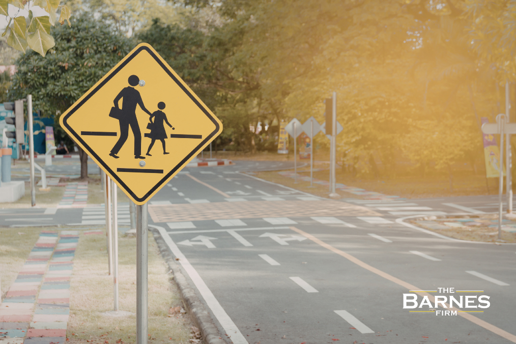 Pedestrian crossing sign in Buffalo NY